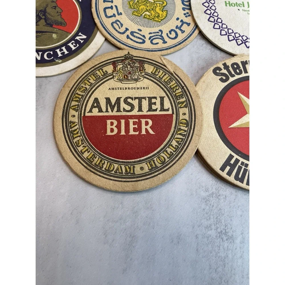 Vtg Paper Coasters From Around The World Lot Of 33